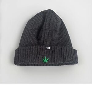 The North Face Beanie Featuring Embroidered Cannabis Leaf Men One Size
